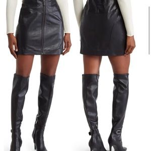 NWT BA&SH Leather Mini Skirt